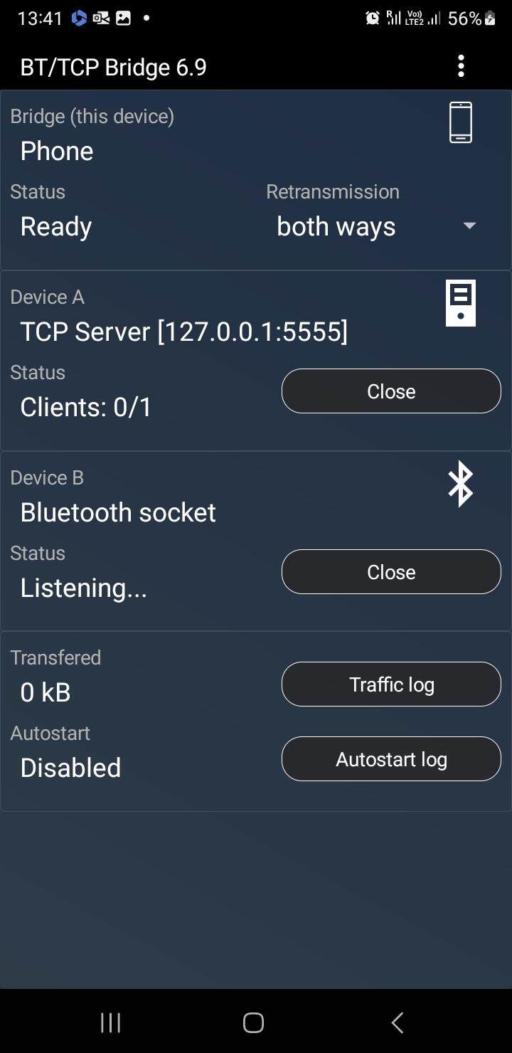 Bluetooth TCP Bridge