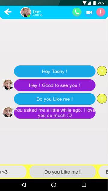 Taehyung Fake Chat &Video Call