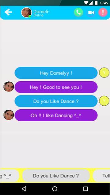 Domelipa Fake Chat &Video Call