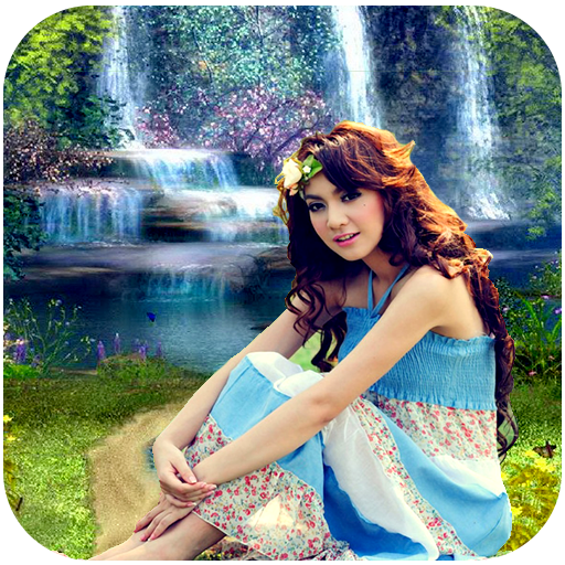 Waterfall HD Photo Background Frame Editor