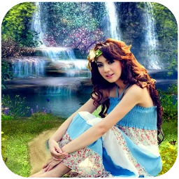Waterfall HD Photo Background Frame Editor