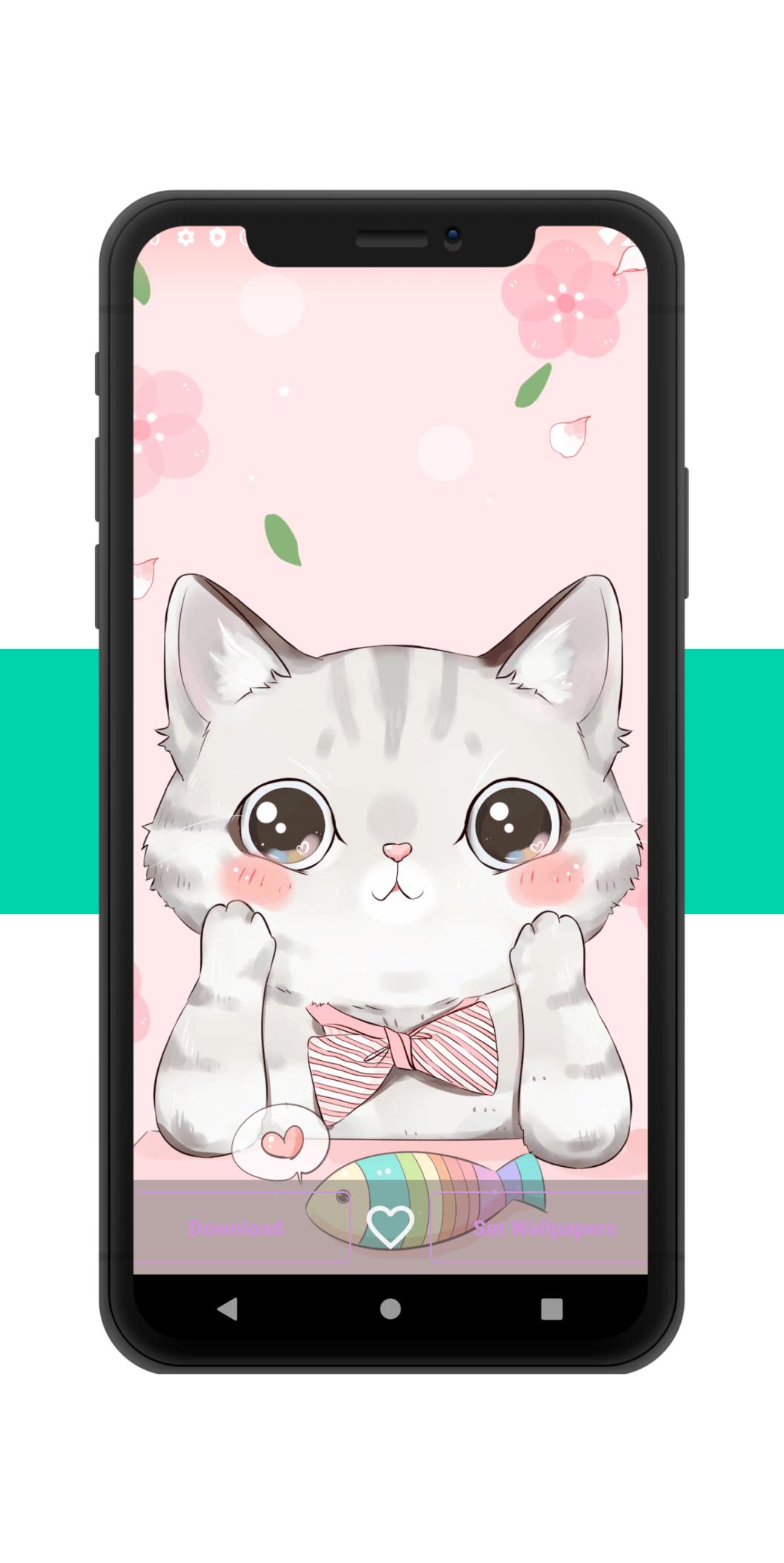 Cute Cat Cartoon Wallpaper - C