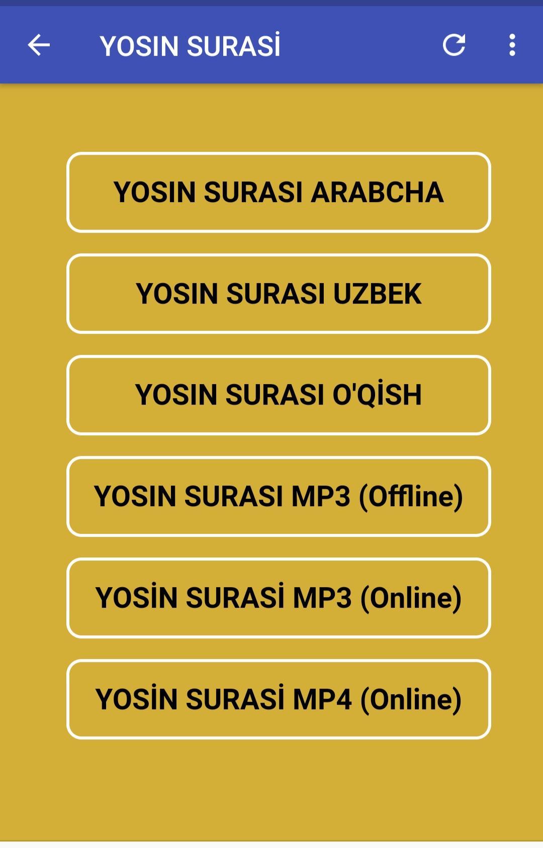 Yasin Surasi Uzbek (MP3 MP4)