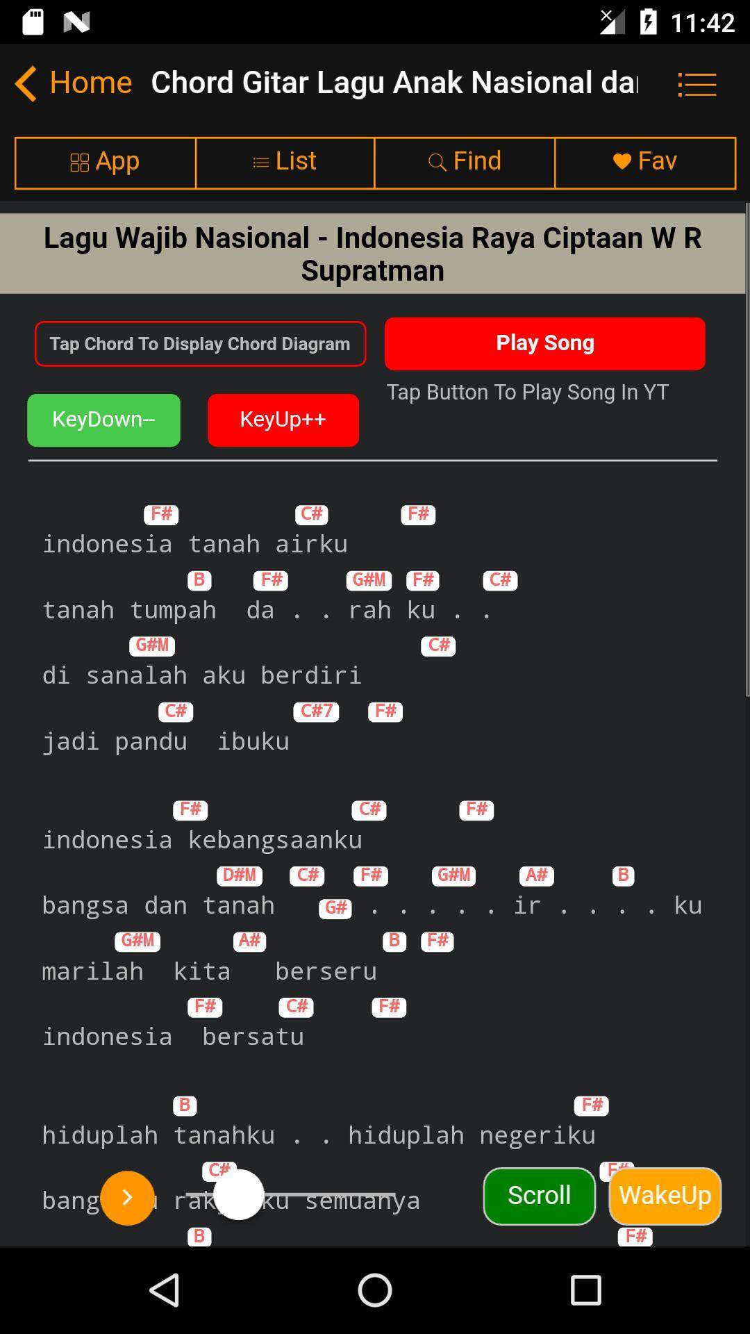 Kunci Gitar Lagu Nasional