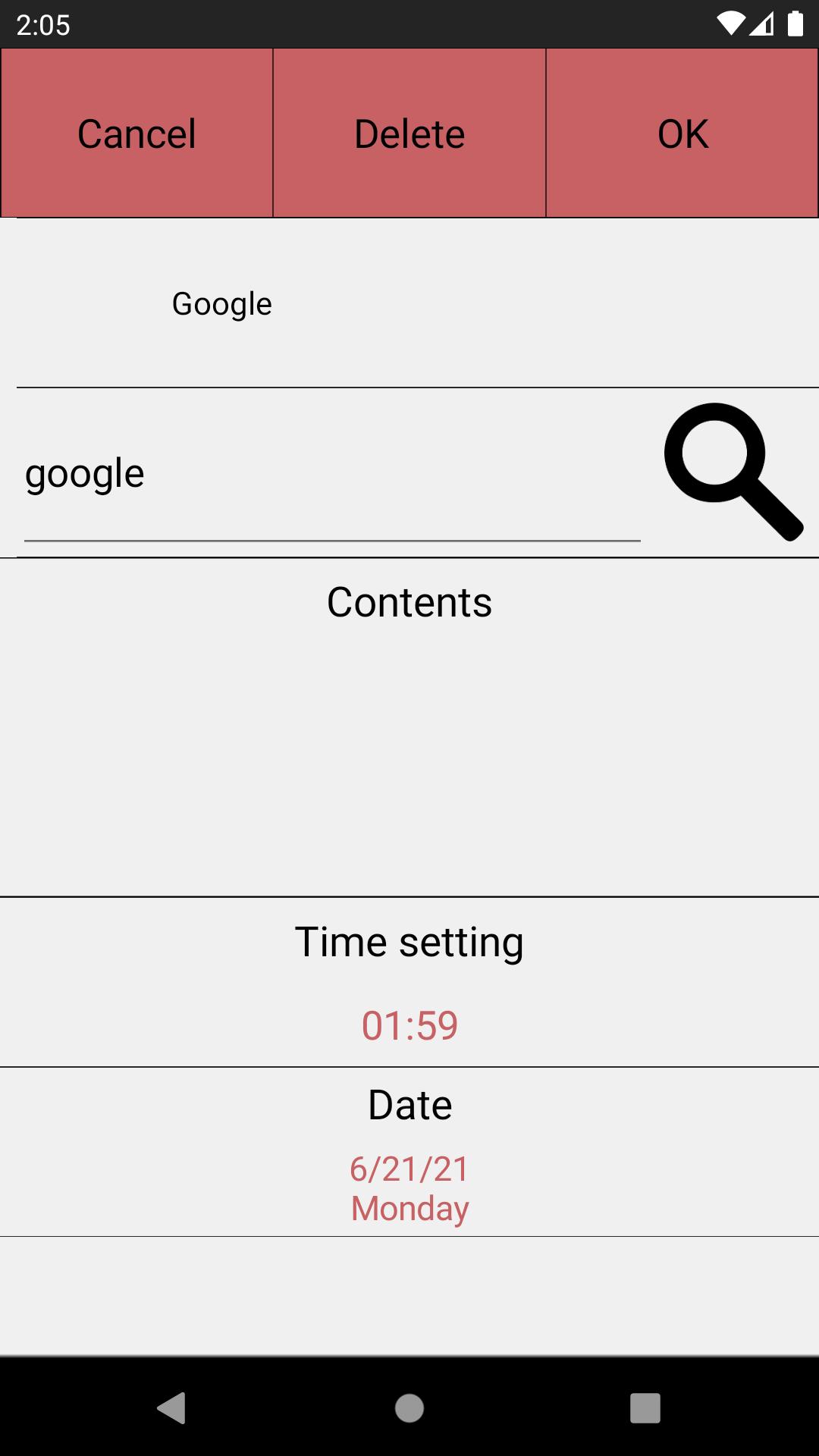 webpage shortcut widget