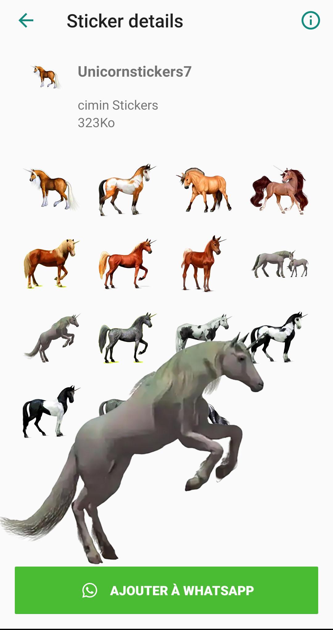 Unicorn stickers for WhatsApp 