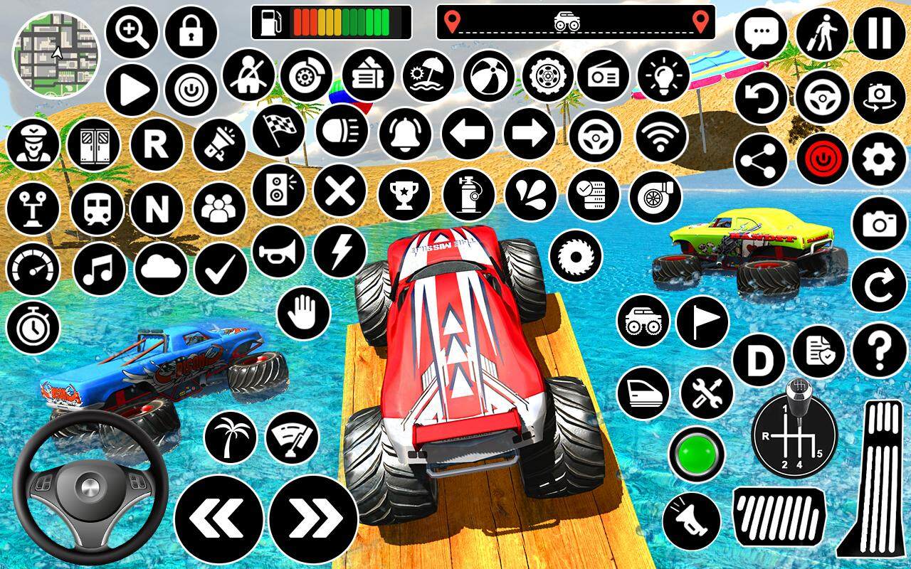 Monster Truck Water Surfing 3D