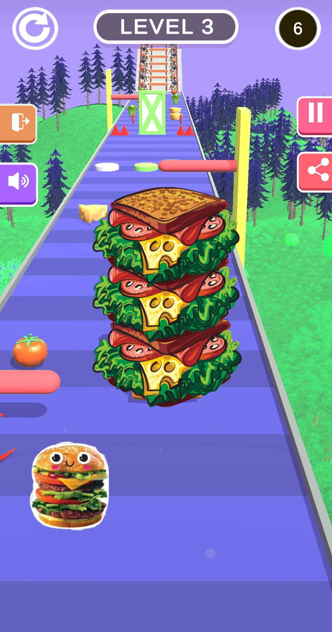 Sandwich breakfast runner 3D