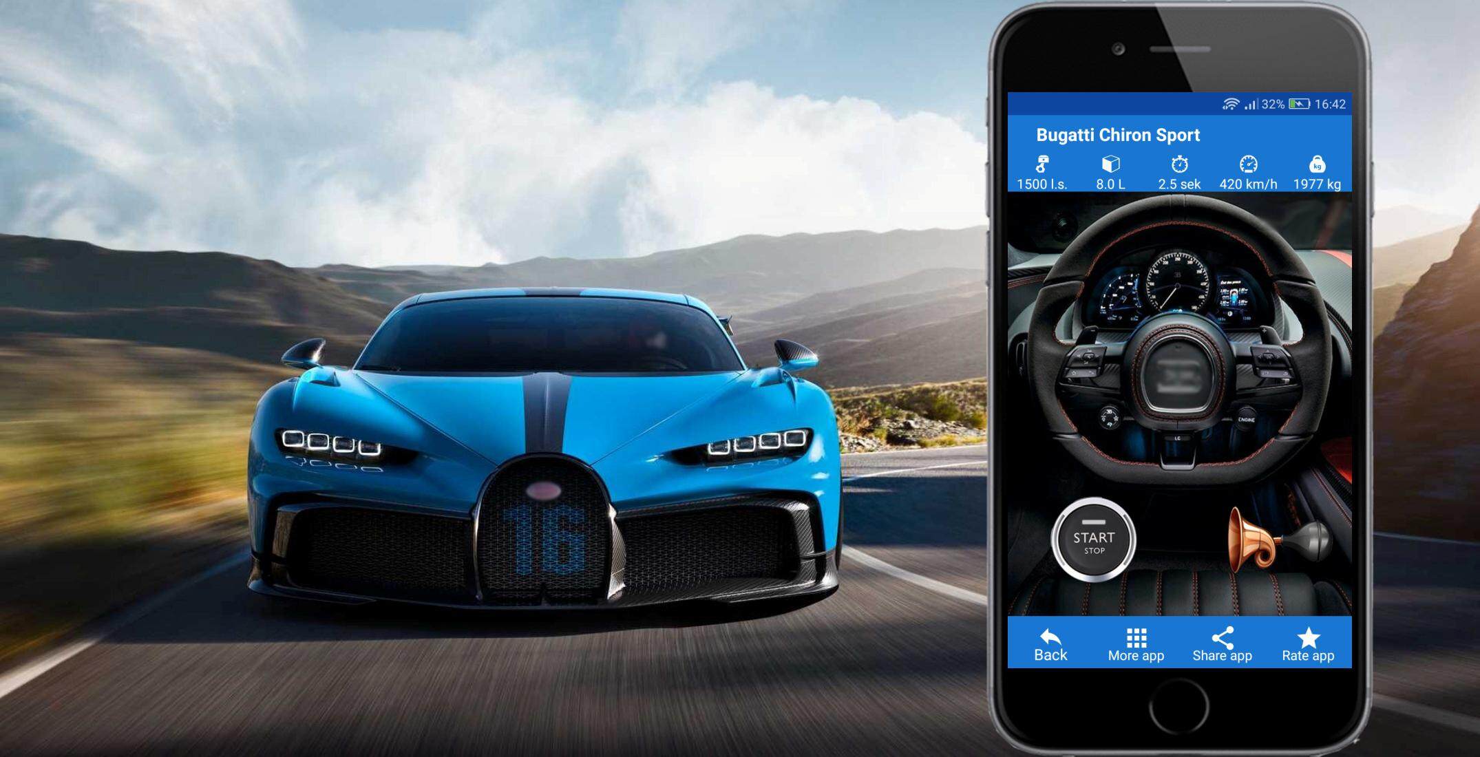 Bugatti car sounds chiron divo