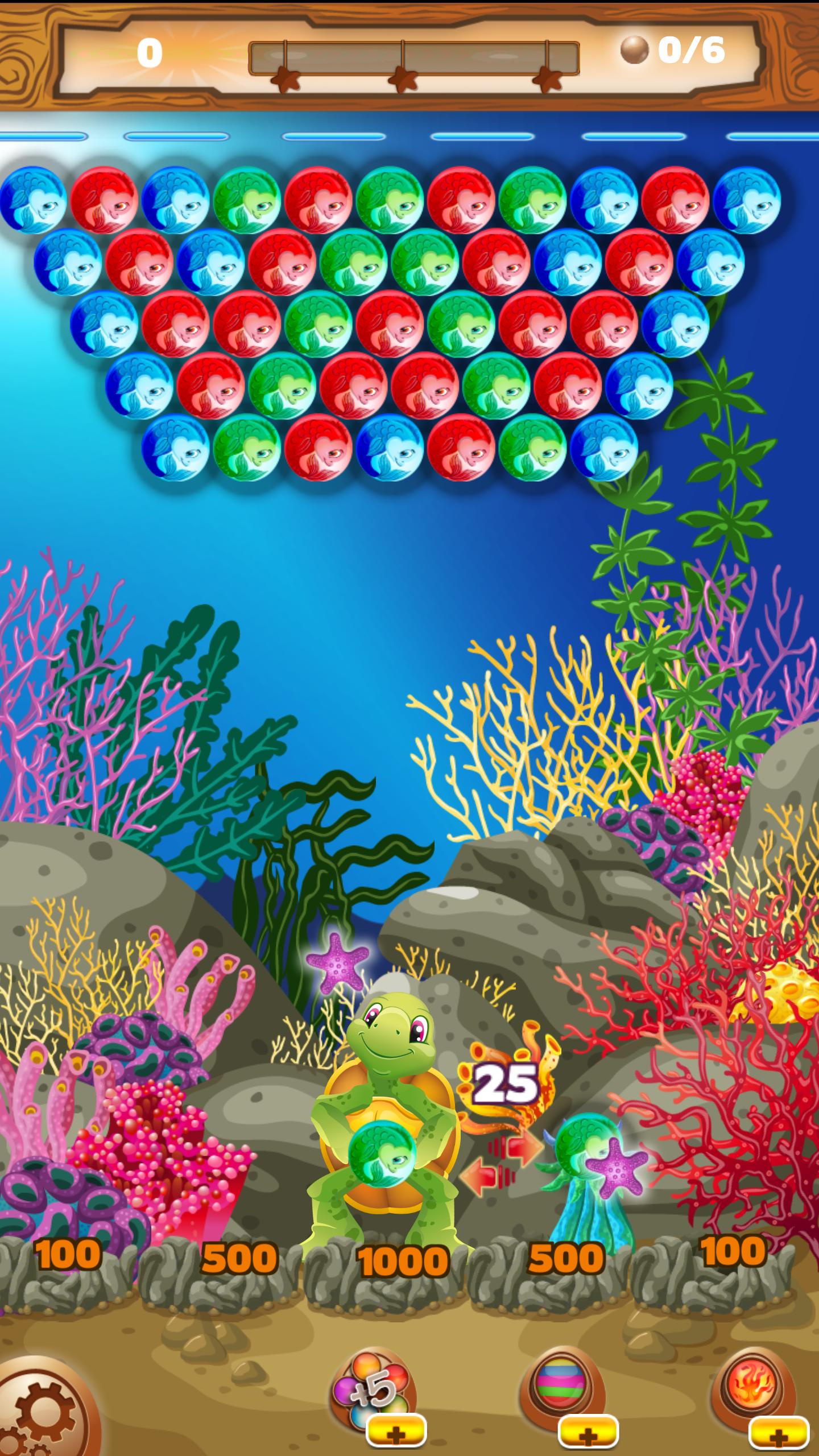 Turtle bubble shooter