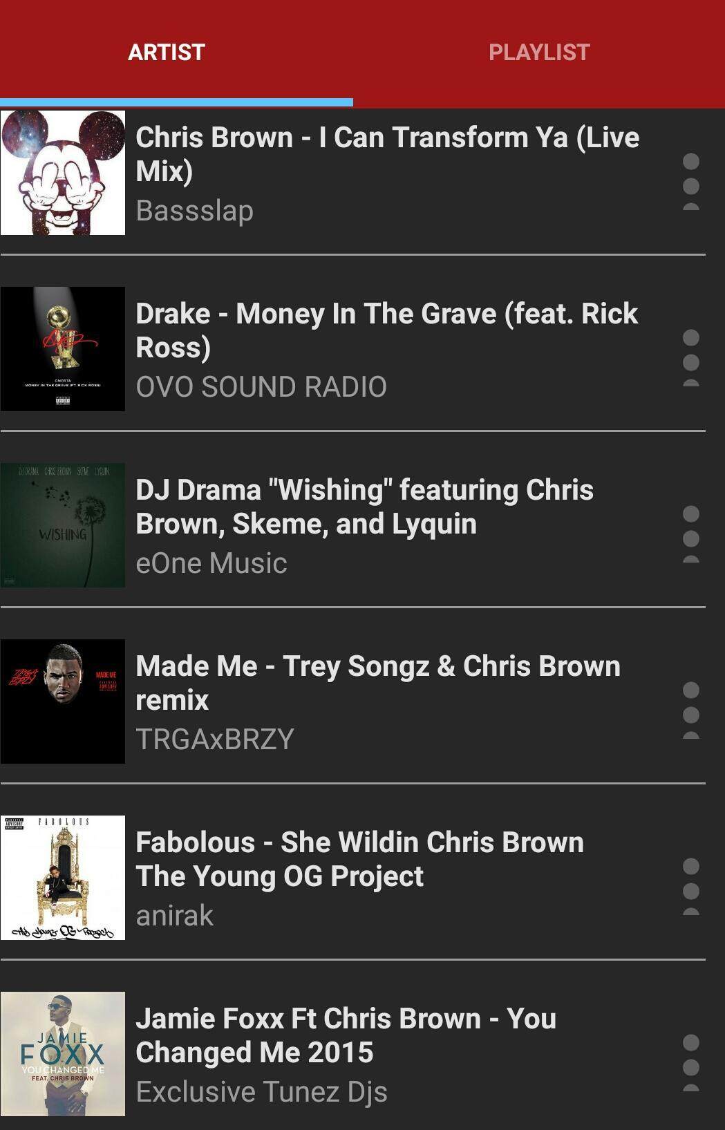 Chris Brown Music Players