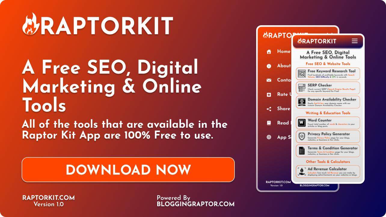 RaptorKit - SEO & Online Tools