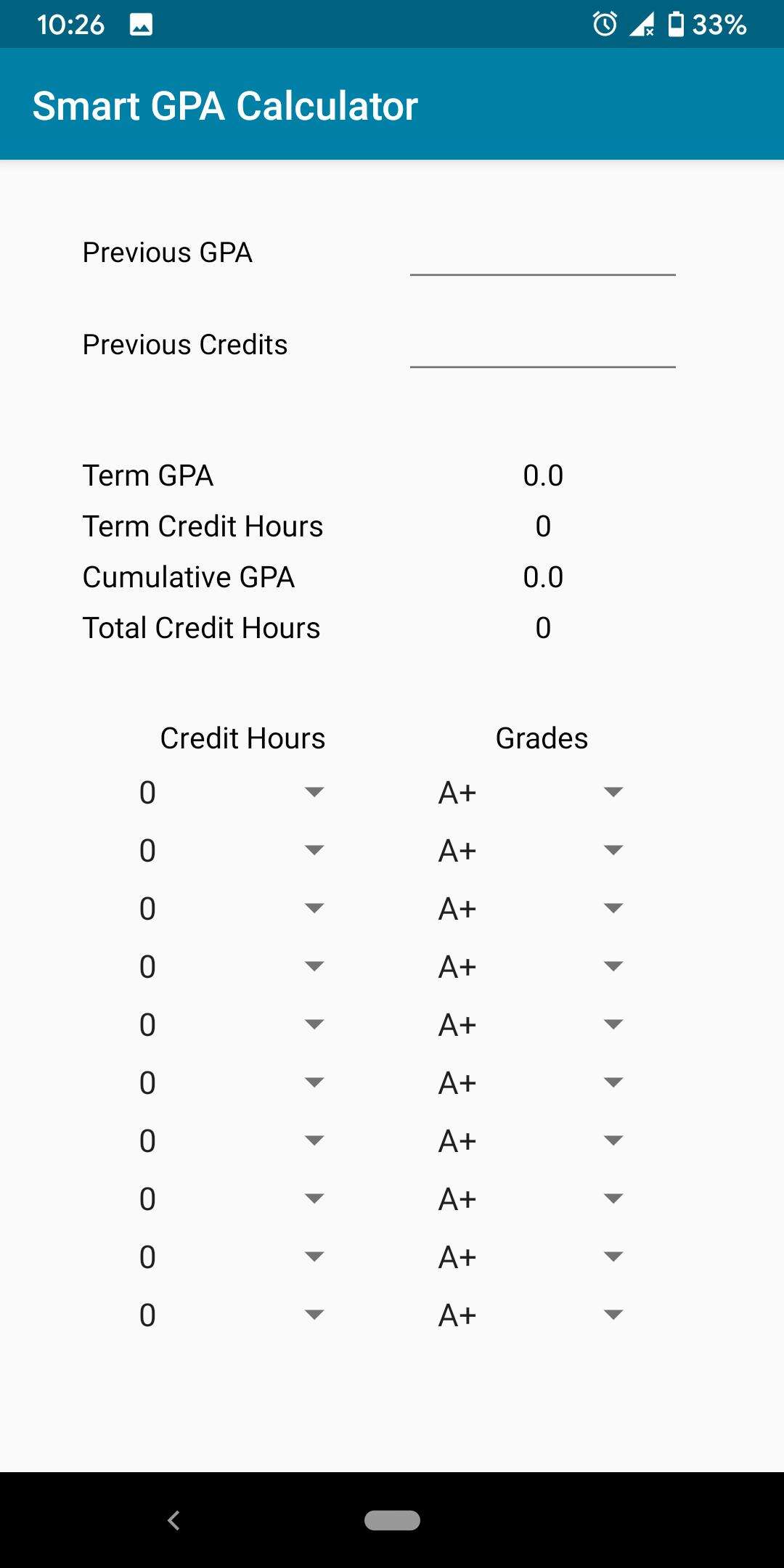 Smart GPA Calculator