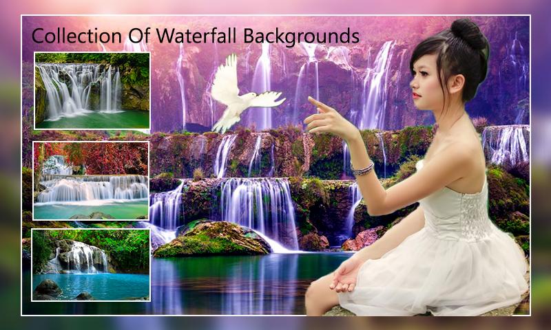 Waterfall HD Photo Background Frame Editor