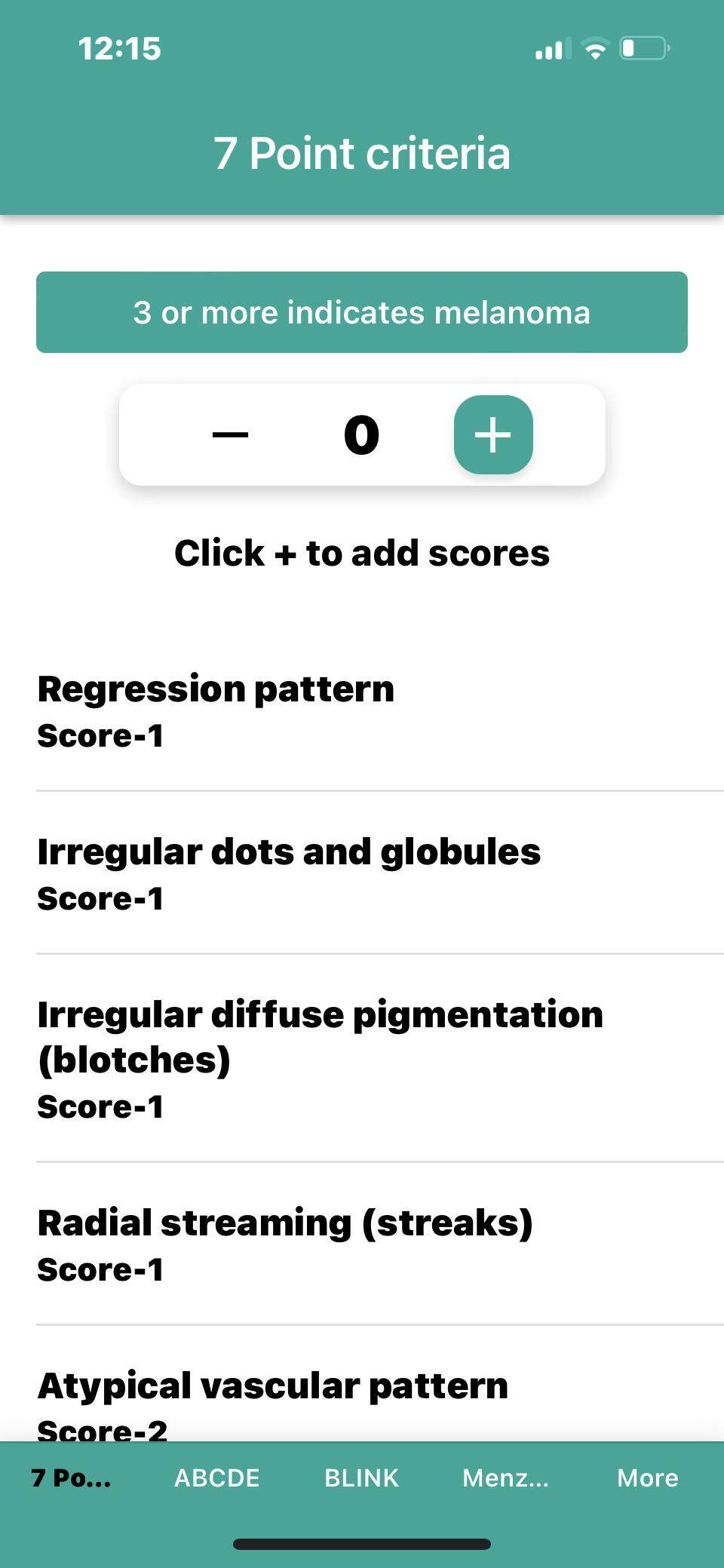 Skin cancer Scoring  App