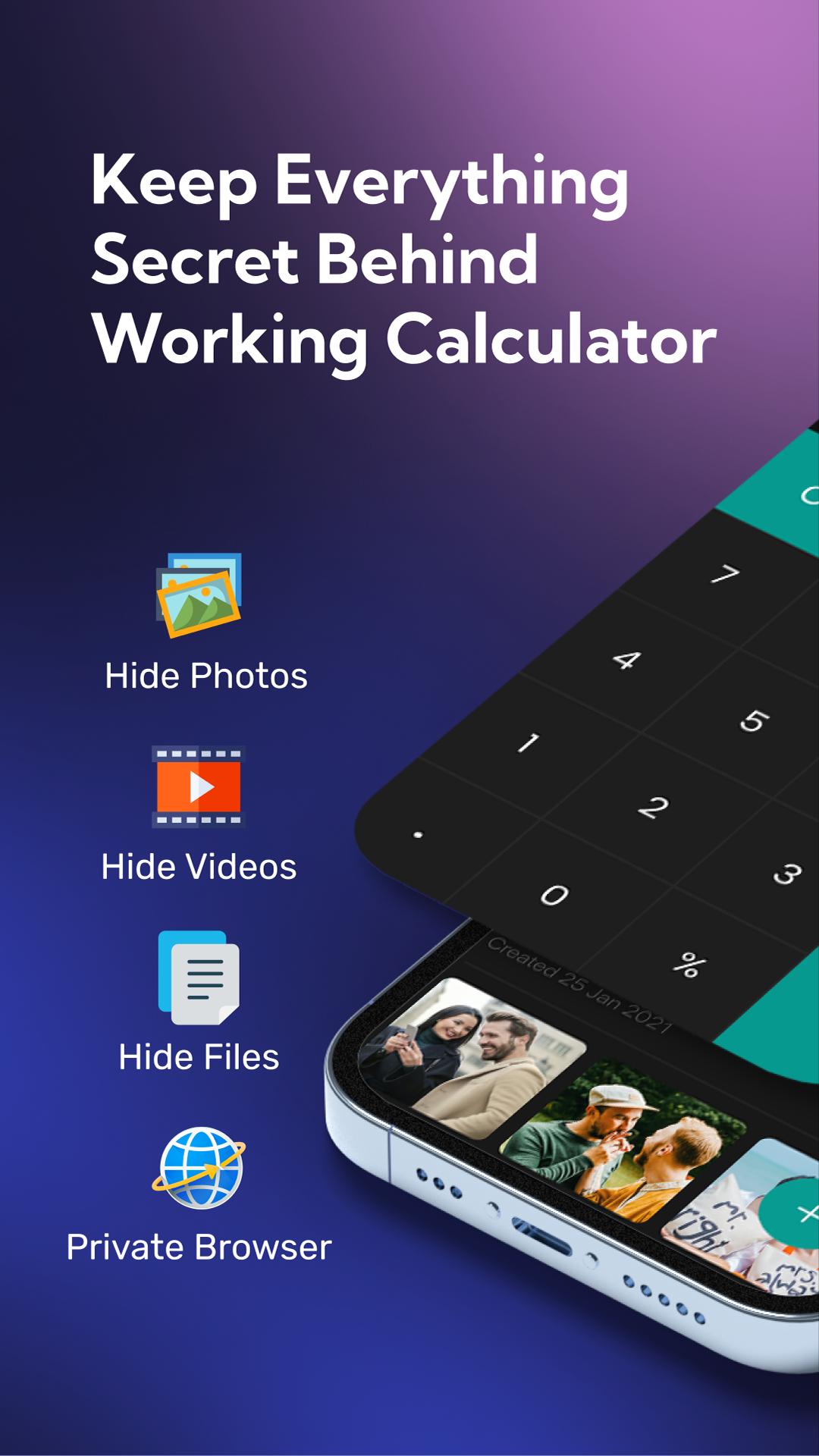 Vault Calculator Lock Hide App