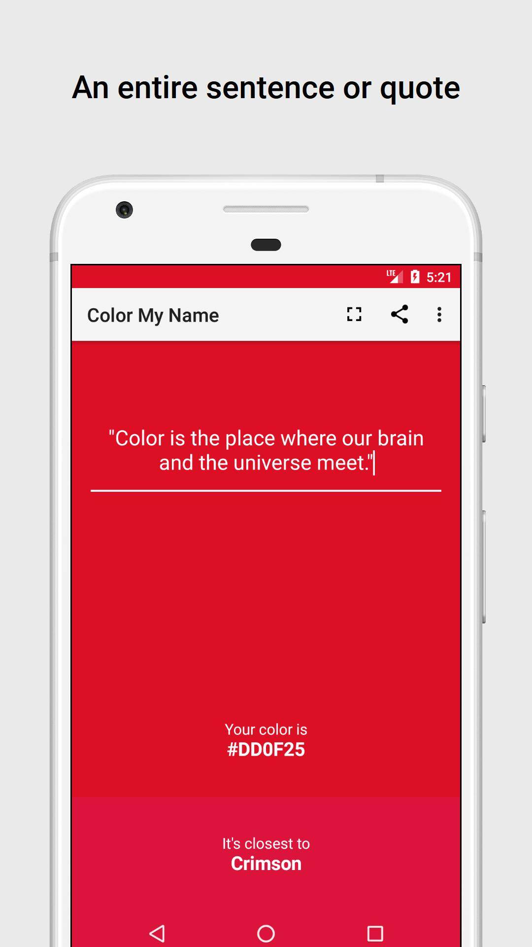 Color My Name: A color match f