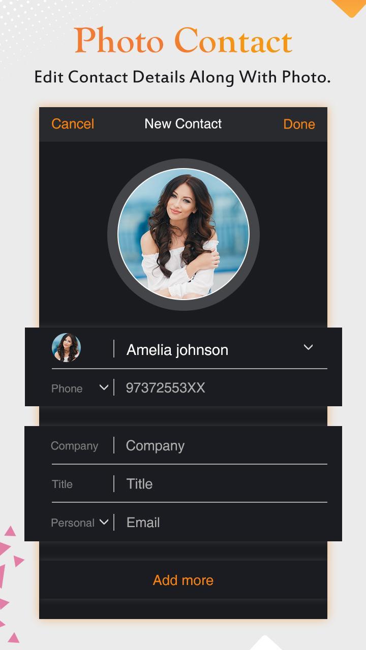 Photo Contacts : Set Contact Photo Dialer