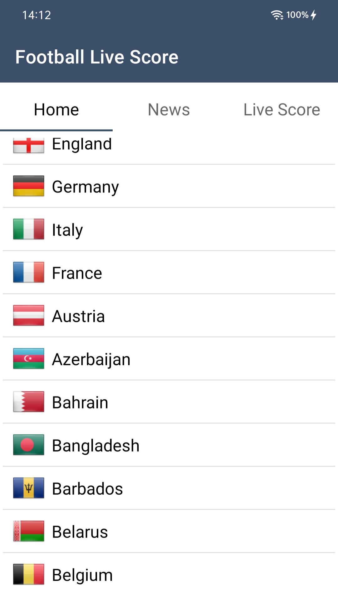 Live Football Score Update