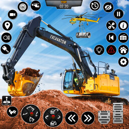 City Heavy Excavator Crane 3D