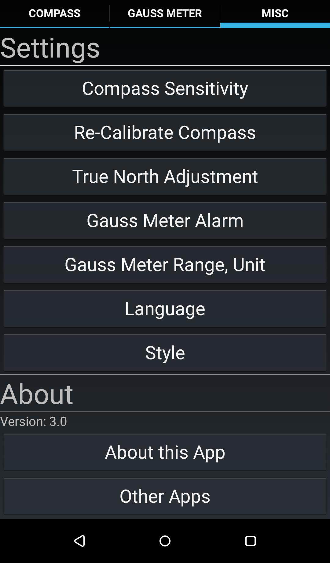 Compass Gauss Meter