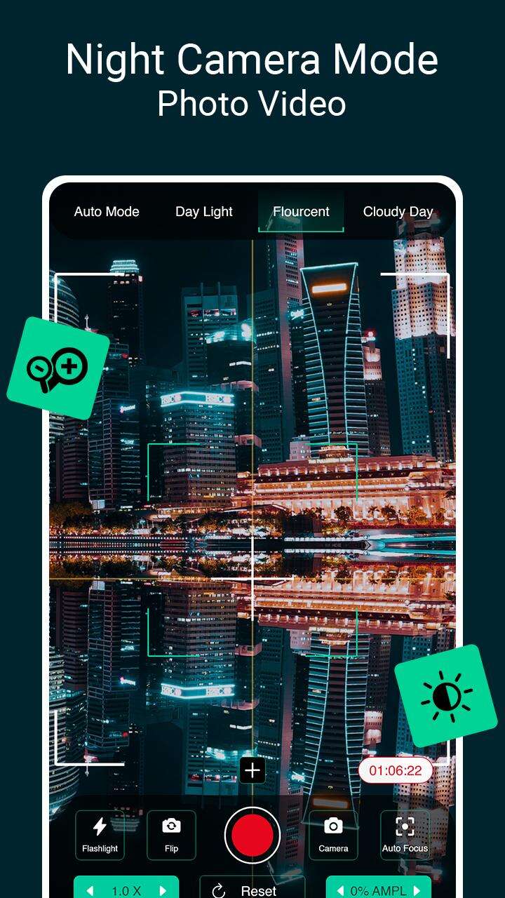 Night Camera Mode Photo Video