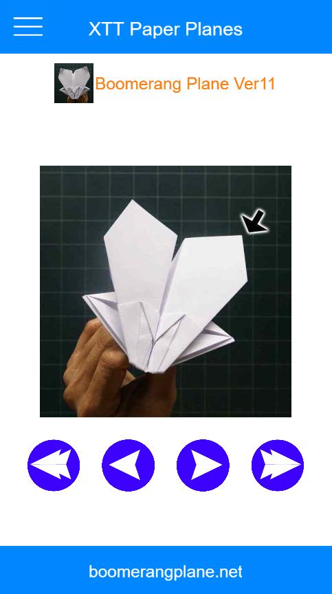 XTT Boomerang Plane Origami Tu