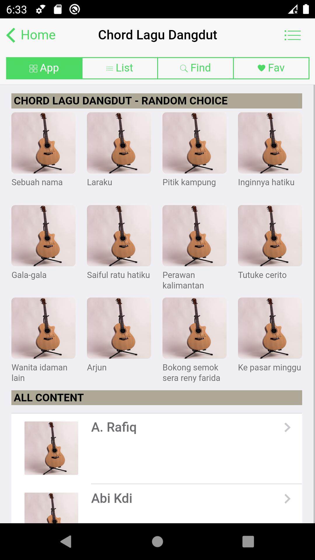 Chord Kunci Gitar Lagu Dangdut