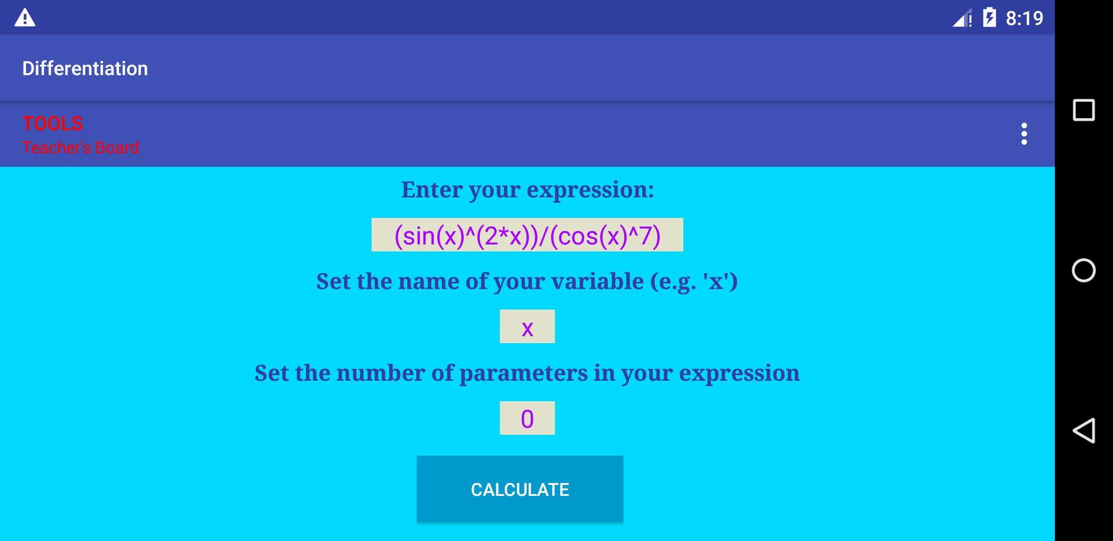 Differentiation Calculator