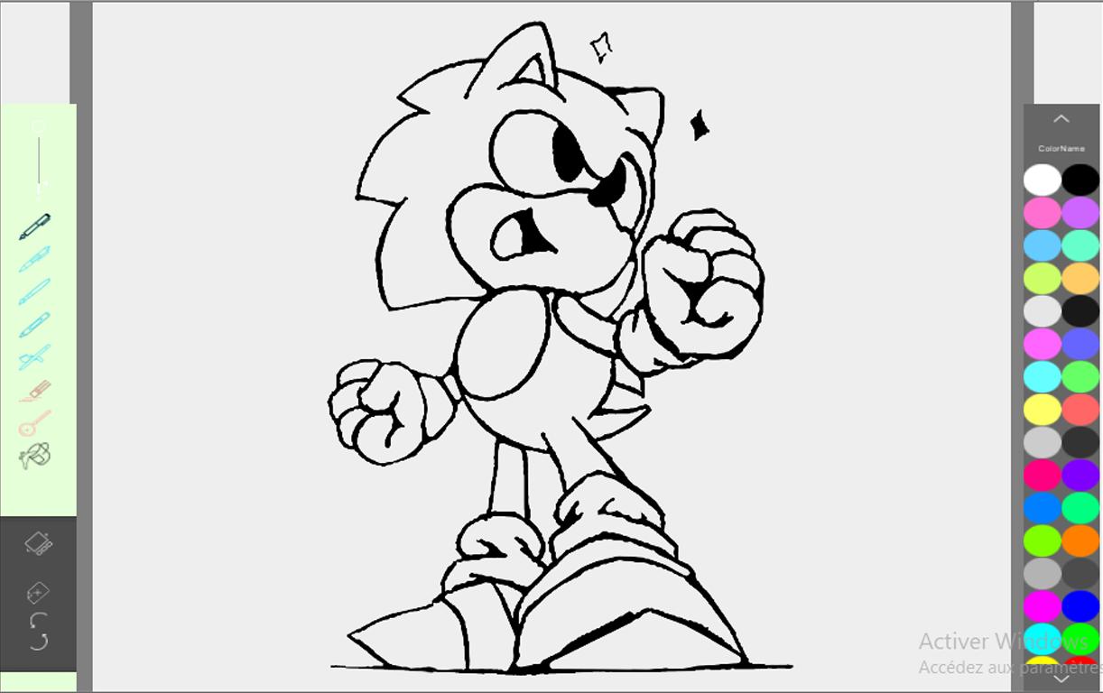 coloring sonic