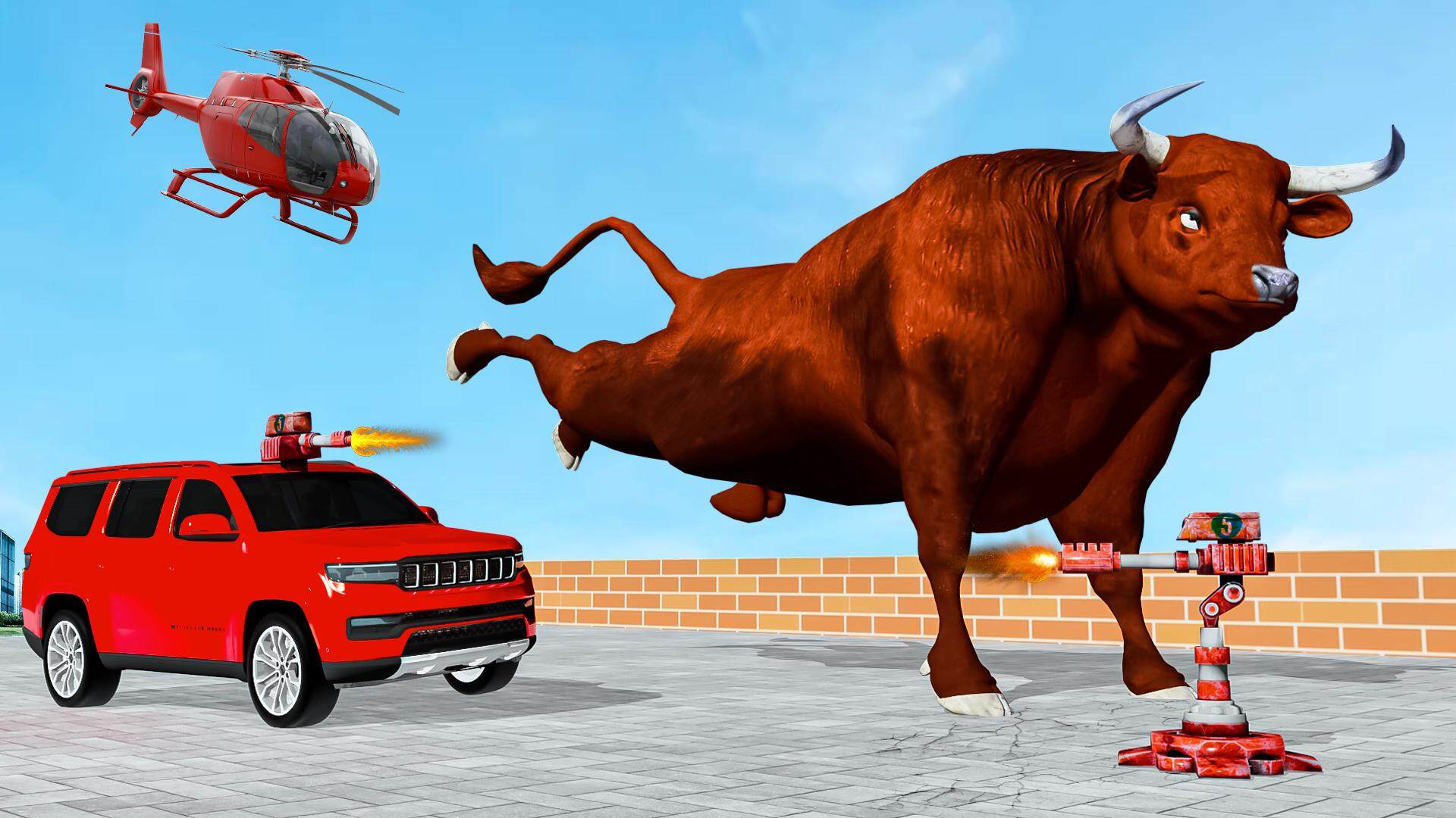 Angry Wild Bull Attack Game 3d