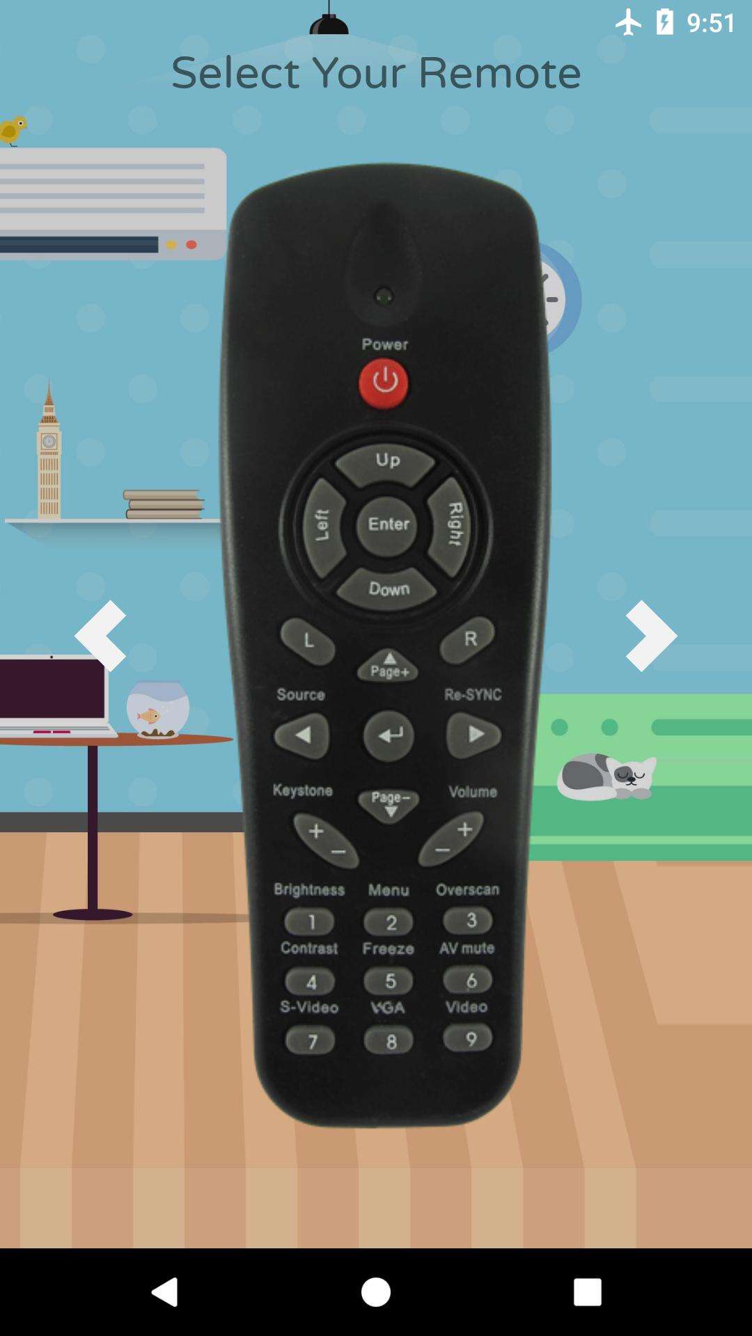 Remote For Optoma Projector