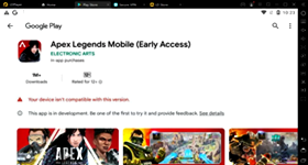 Cara memperbaiki Apex Legends Mobile yang menunjukkan perangkat tidak kompatibel di Google Play