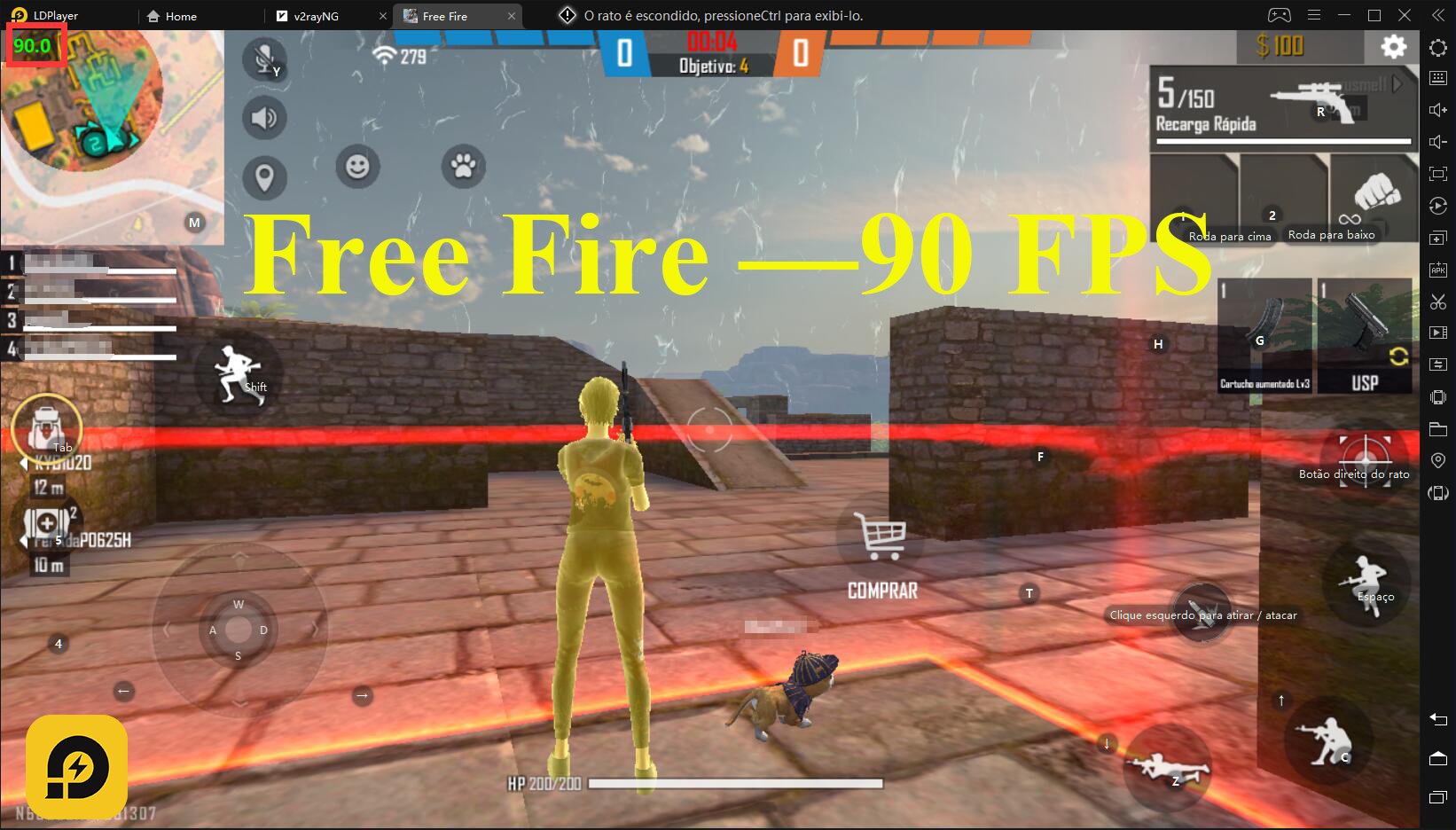 Free Fire—Jogue com 90 FPS no LDPlayer !!