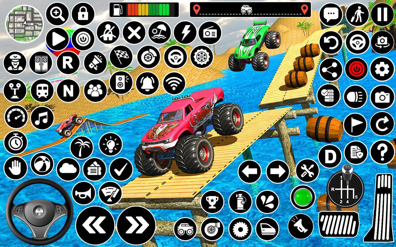 Monster Truck Water Surfing 3D