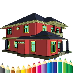 House Coloring Book