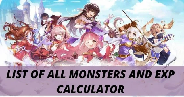 List of All Monsters and EXP Calculator in Ragnarok X Next Generation