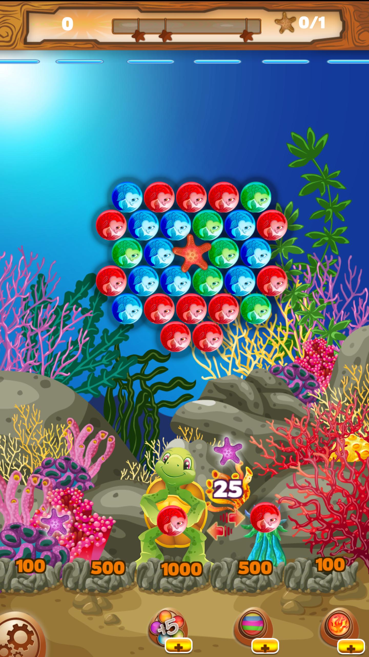 Turtle bubble shooter