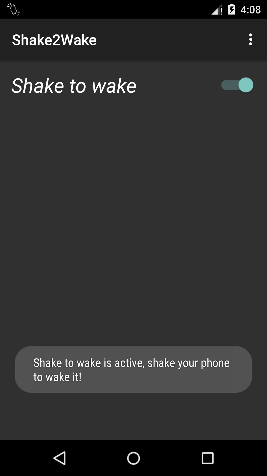 Shake to wake