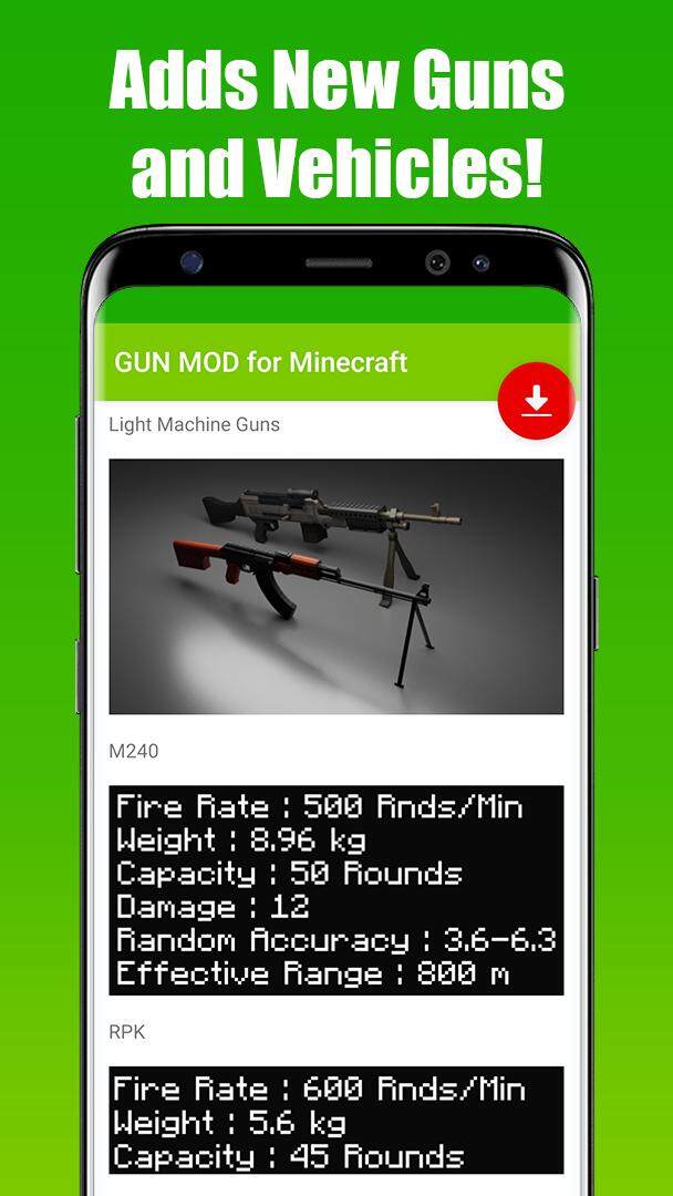 GUN MOD for Minecraft