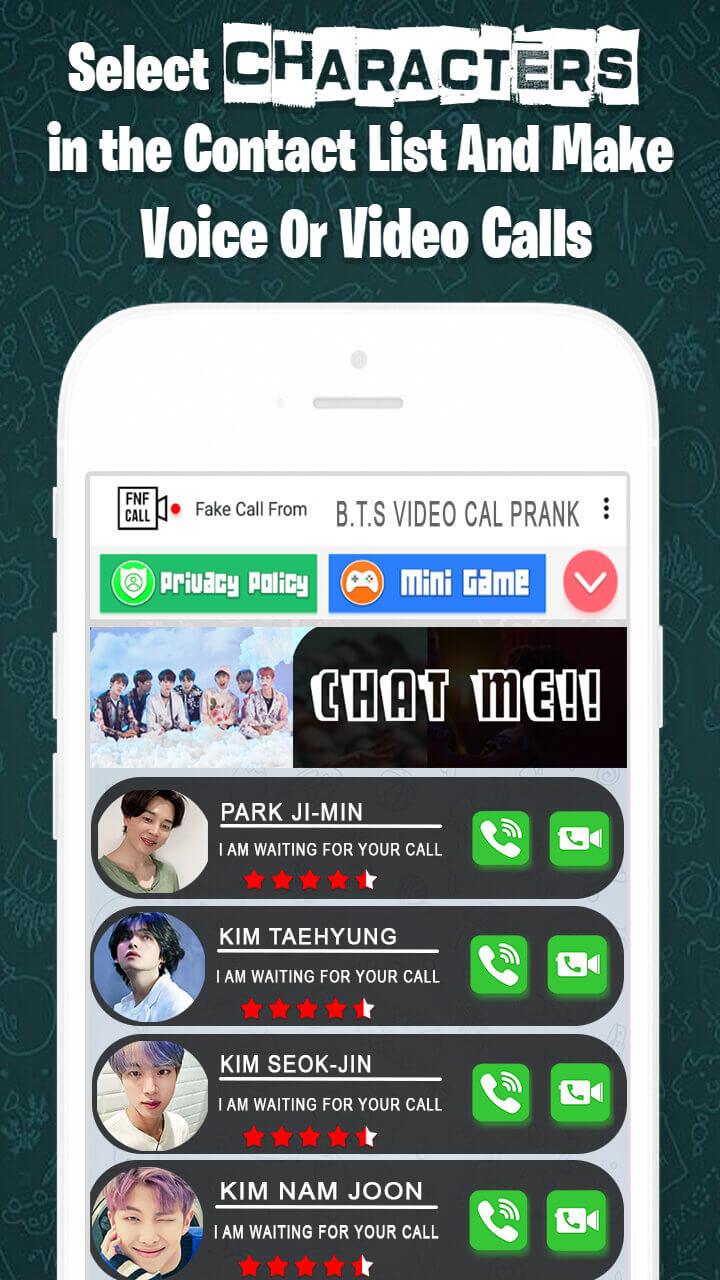 Fake Call BTS Video Call Chat