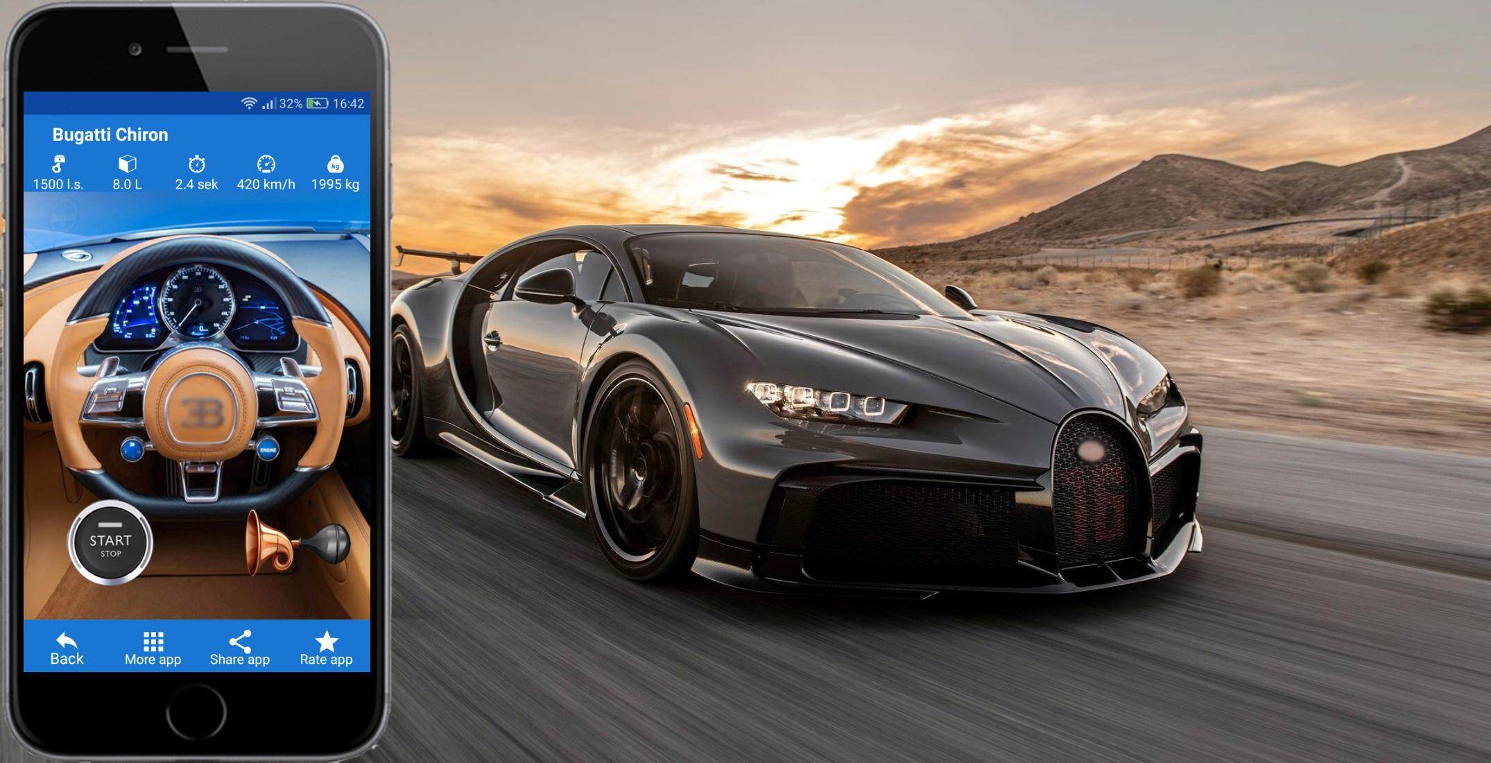 Bugatti car sounds chiron divo