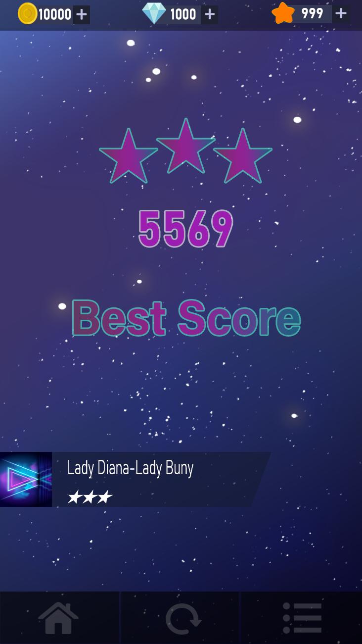 Lady Diana Piano Tiles Game