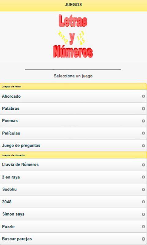 Juegos de Letras y Numeros
