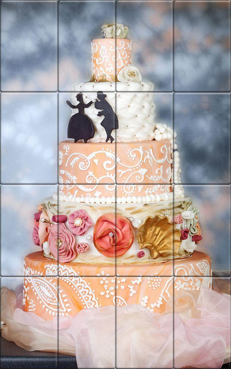 Tile Puzzle Wedding Cake