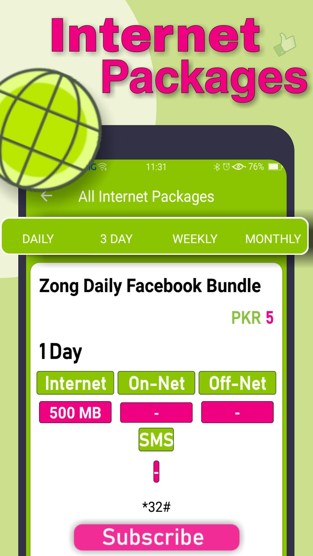 Zong Packages 2024: Internet