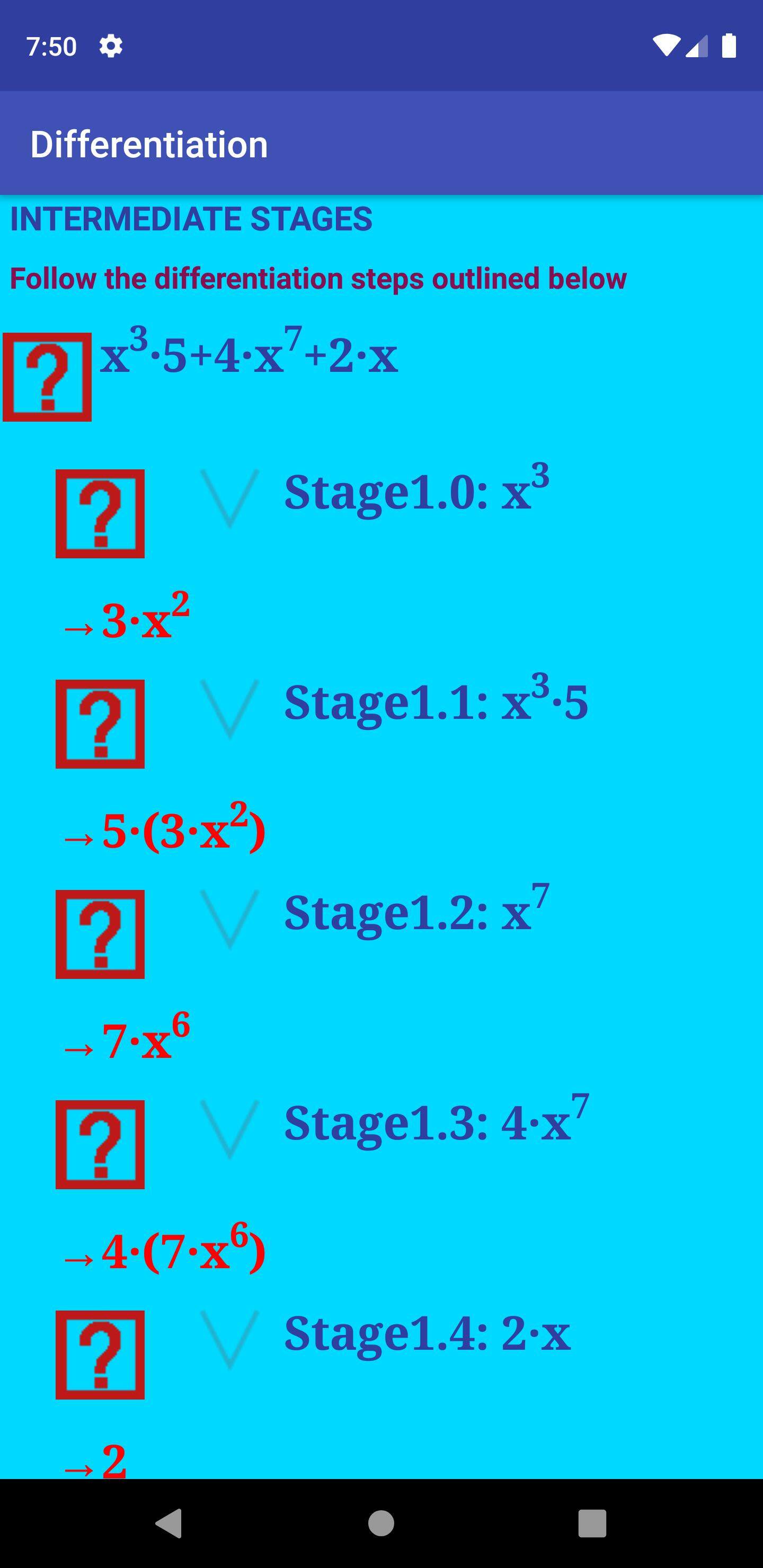 Differentiation Calculator