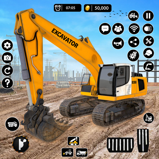 phốNặng Máy xúc Cần cẩu 3D