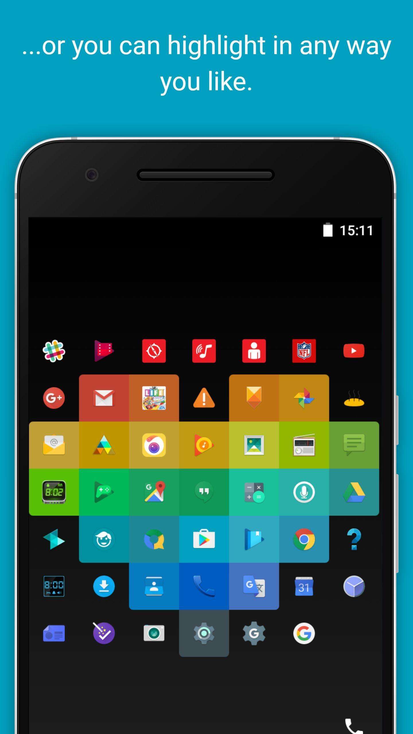 Color homescreen