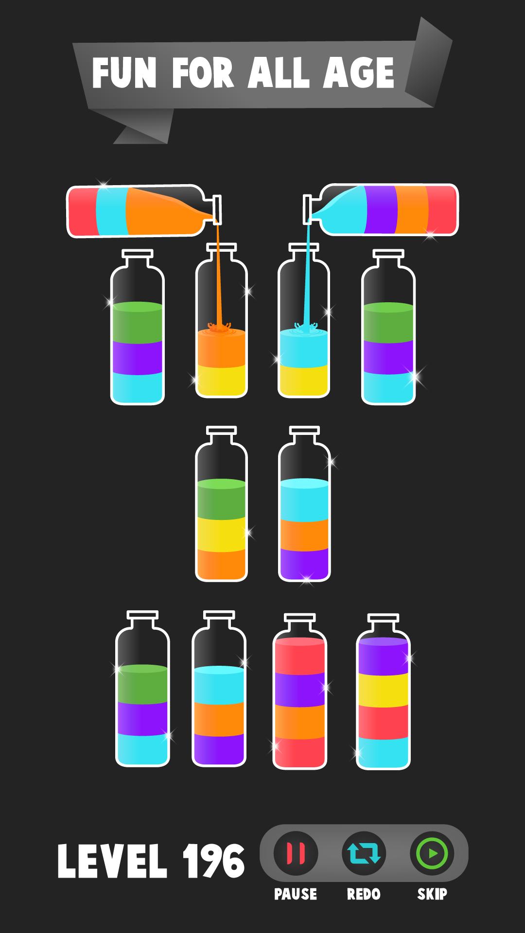 Water colors sort puzzle game